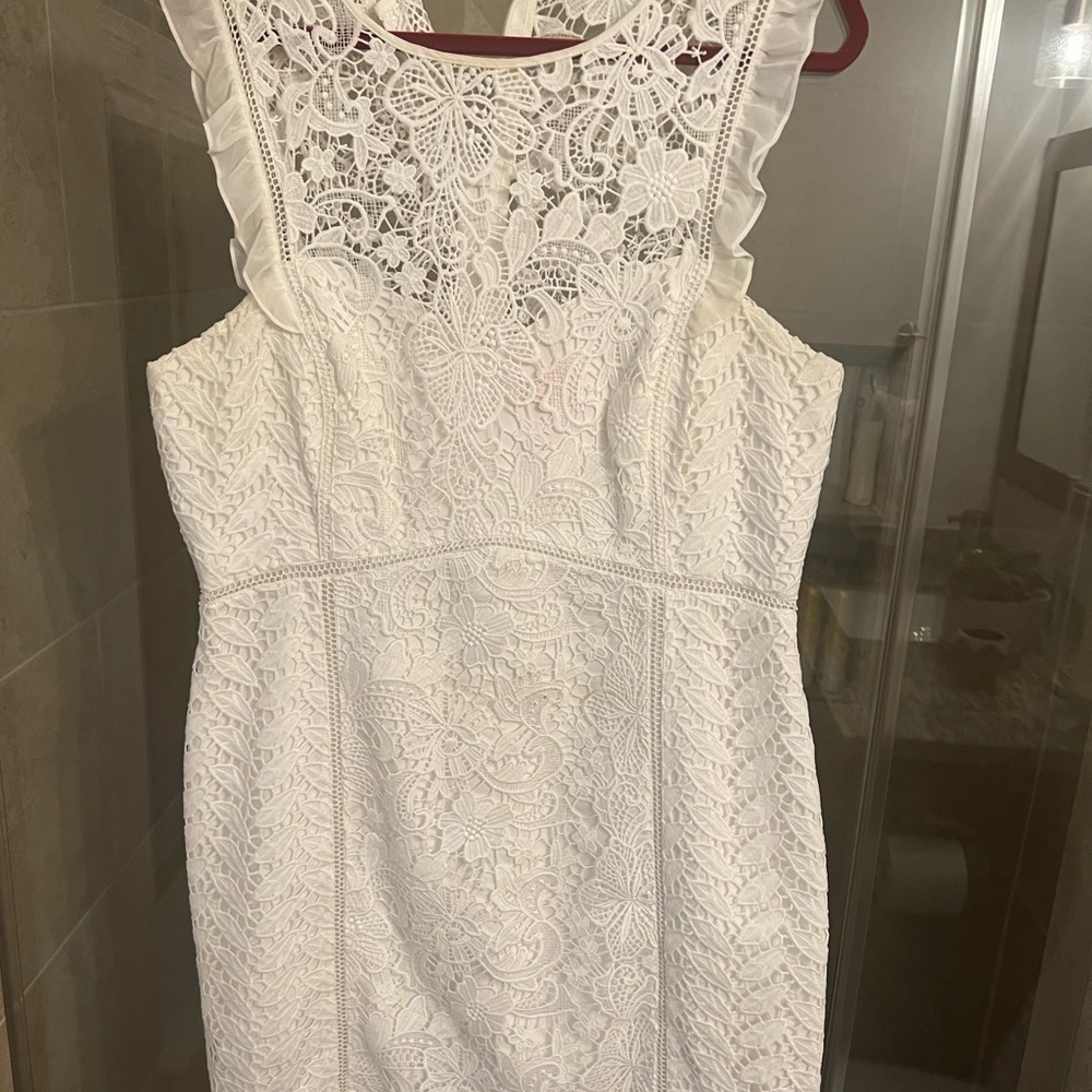 Lilly Pulitzer white lace shift dress